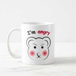 Taza De Café Gracioso Oso Face Mug - Animal Minimalista