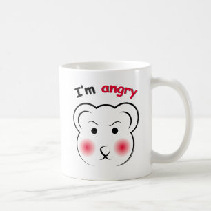 Taza De Café Gracioso Oso Face Mug - Animal Minimalista