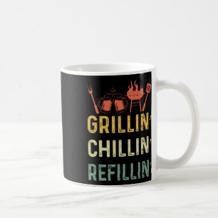 Taza De Café Gracioso padre de parrillada vintage - Relleno chi