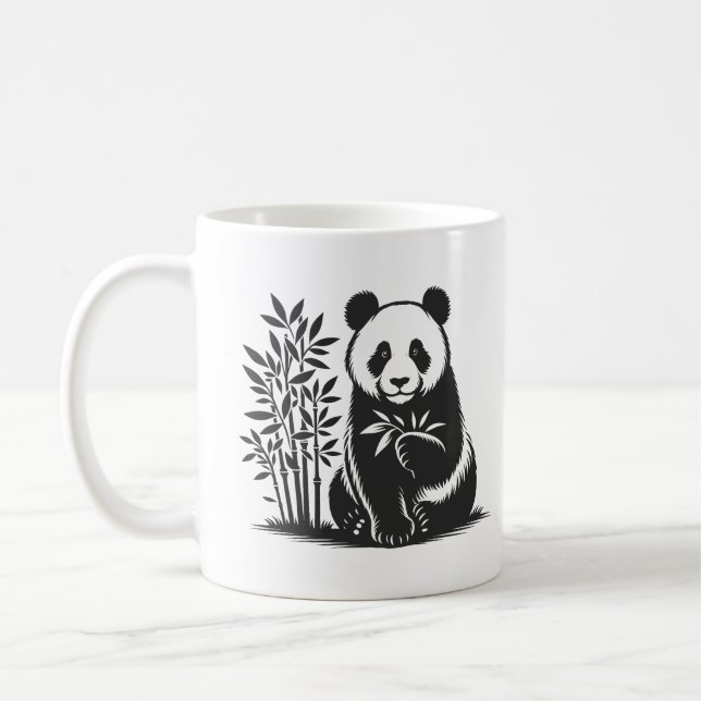 Taza De Café Gracioso Panda (Izquierda)
