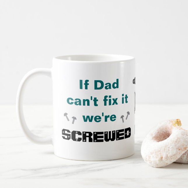 Taza De Café Gracioso papá Mug para el Sr. Arreglarlo (Con donut)