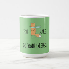Taza De Café Gracioso Para Los Platos De Fox Sake Do