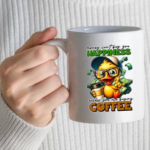 Taza De Café Gracioso pato con gafas de café Cita Mug