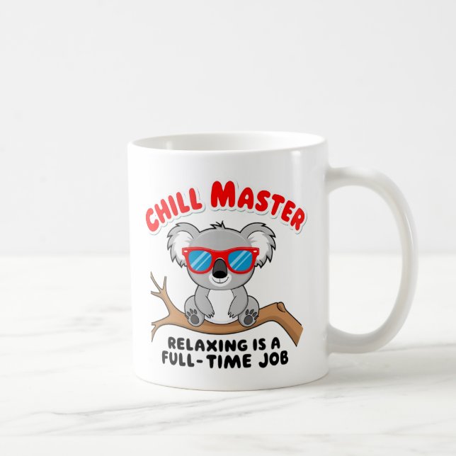Taza De Café Gracioso perezoso koala (Derecha)
