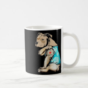 Taza De Café Gracioso perro Pitbull Amo Abuelo Tattoo Funny Gra