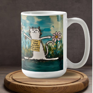 Taza De Café Gracioso Personalizado Cat Meme Shame Rótulo