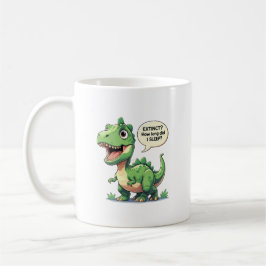 Taza De Café Gracioso Personalizado de Dinosaurios Sleepy Texto