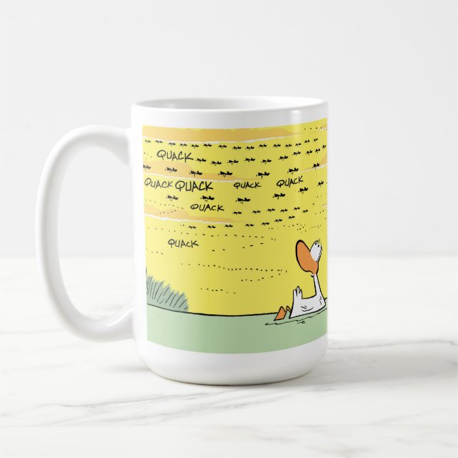 Taza De Café Gracioso Personalizado de pavos voladores Café Mug (Izquierda)