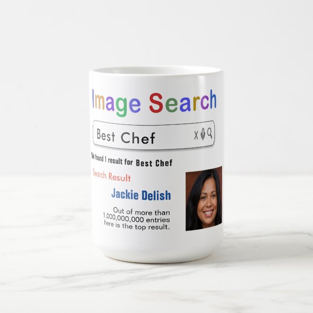 Taza De Café Gracioso Personalizado Mejor Chef Search Gift Mug (Centro)