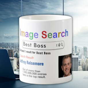 Taza De Café Gracioso Personalizado Mejor Jefe de Búsqueda Rega