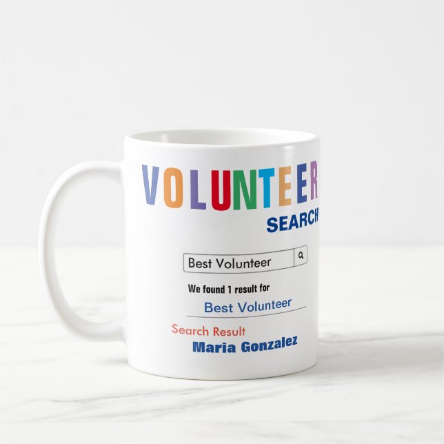 Taza De Café Gracioso Personalizado Mejor regalo voluntario (Izquierda)