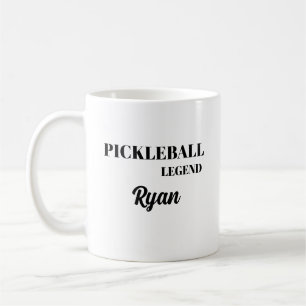 Taza De Café Gracioso Personalizado Pickleball Leyend Name Gift