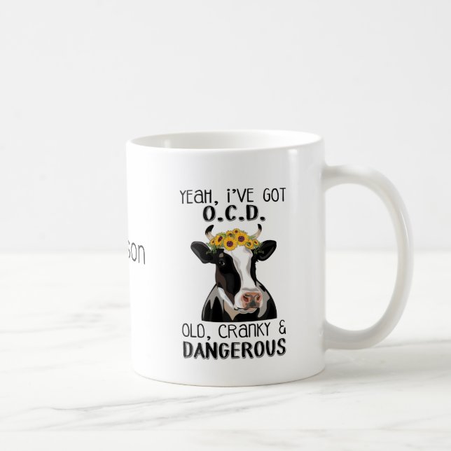 Taza De Café Gracioso personalizado que tengo OCD (Derecha)