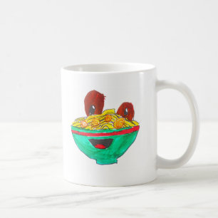 Taza De Café Gracioso personalizado spaghetti meatball art