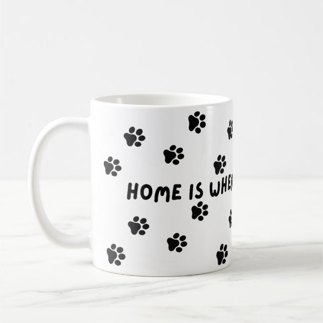 Taza De Café Gracioso, Pet Lover Mug. El Hogar Es Donde Están L (Izquierda)