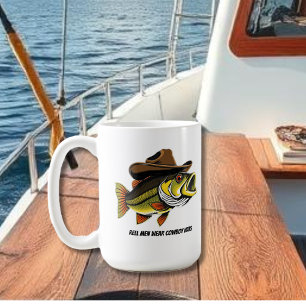 Taza De Café Gracioso pez trasero Mug con Gorra de vaquero
