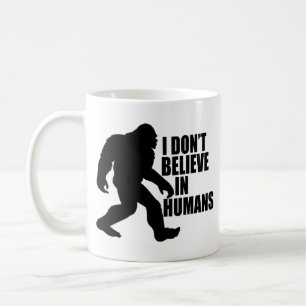 Taza De Café Gracioso pie-no creo en los humanos