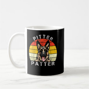 Taza De Café Gracioso Pitter Patter Perro Pastor Alemán Rescate