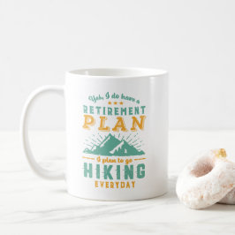 Taza De Café Gracioso plan de retiro para caminatas en montaña