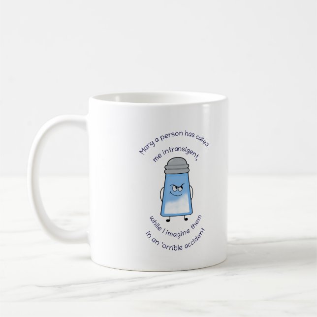 Taza De Café Gracioso poema Salty Couplet Mug "Accidente Orribl (Izquierda)