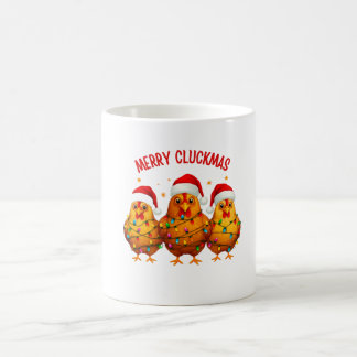 Taza De Café Gracioso pollo de CUCKMAS envuelto en Navidades