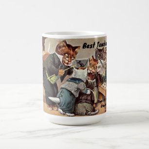 Taza De Café Gracioso profesor de gatos enseñando a estudiantes