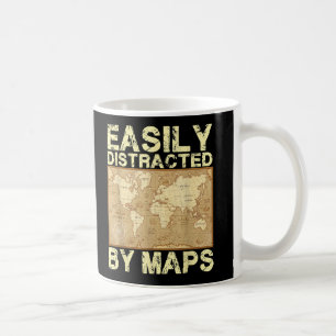 Taza De Café Gracioso Profesor De Geografía Distraído Fácilment