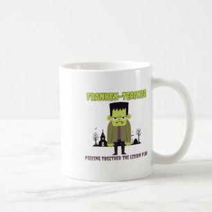Taza De Café Gracioso profesor de Halloween Shirt Franken-profe