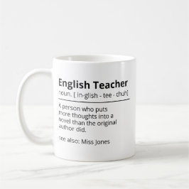 Taza De Café Gracioso profesor de inglés personalizado Mug | Gr