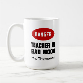 Taza De Café Gracioso profesor en mal estado de ánimo