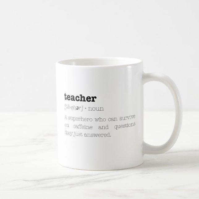 Taza De Café Gracioso profesor Mug Definition Mug (Derecha)