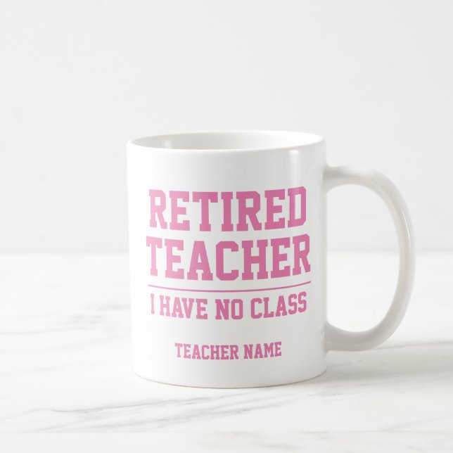 Taza De Café Gracioso profesor retirado personalizado Mug (Derecha)