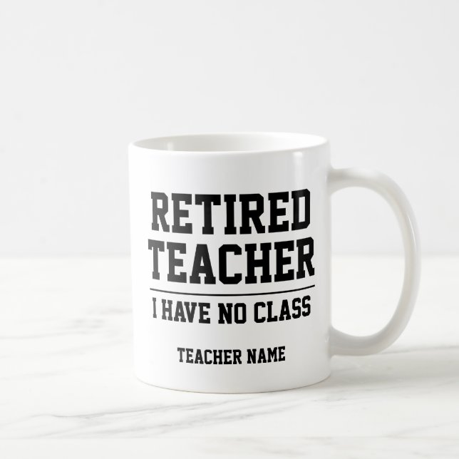 Taza De Café Gracioso profesor retirado personalizado Mug (Derecha)