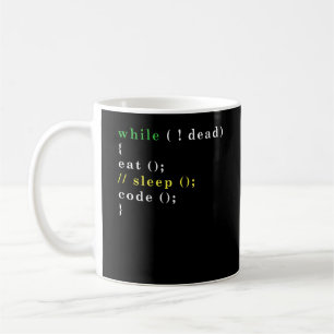 Taza De Café Gracioso programador de informática come código 