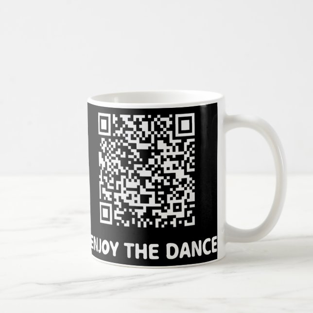 Taza De Café Gracioso Qr Trump Bailando código interactivo (Derecha)