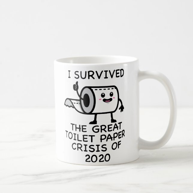 Taza De Café Gracioso que sobreviví a la crisis del papel higié (Derecha)
