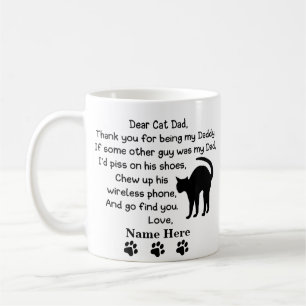Taza De Café Gracioso, querido papá con nombre personalizado, c
