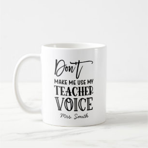 Taza De Café Gracioso reconocimiento del profesor personalizado