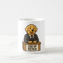 Taza De Café Gracioso recuperador de oro en un diseño de perrit