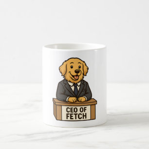 Taza De Café Gracioso recuperador de oro en un diseño de perrit