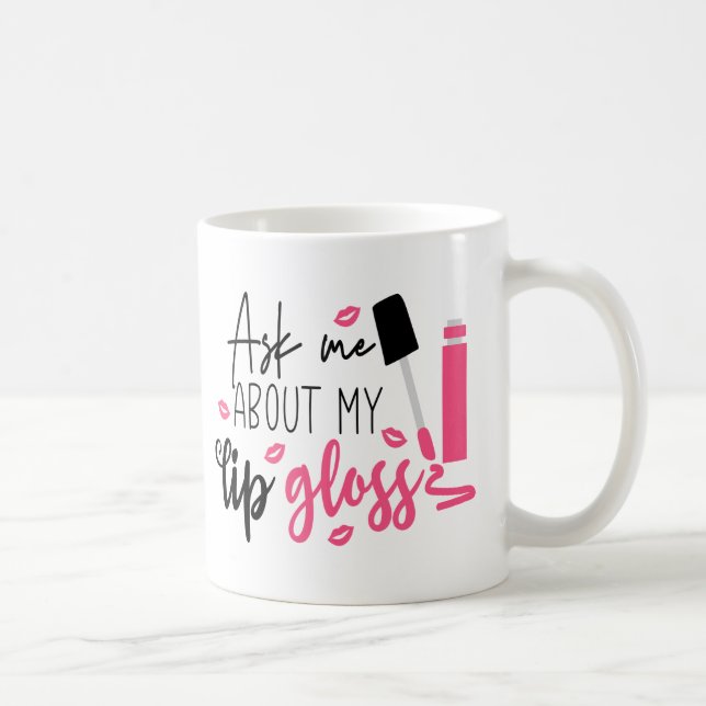 Taza De Café Gracioso regalo cosmetólogo de labios de maquillaj (Derecha)
