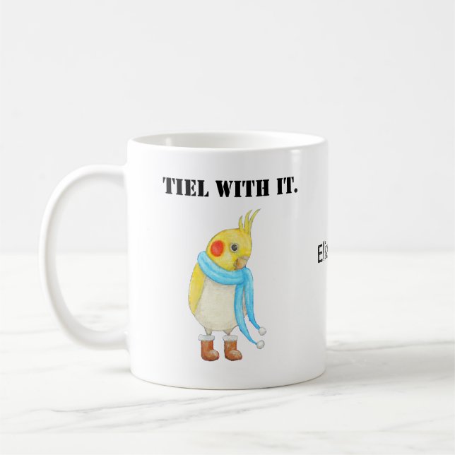 Taza De Café Gracioso regalo de amante de Cockatiel Parrot Budg (Izquierda)