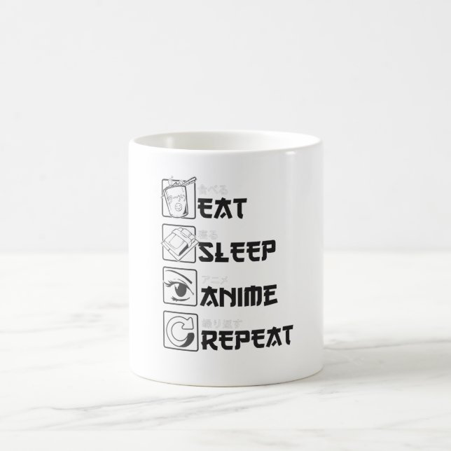 Taza De Café Gracioso regalo de Anime que duerme repetidamente  (Centro)