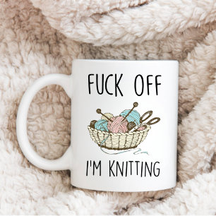 Taza De Café Gracioso regalo de cita de Knitter, joder, estoy e