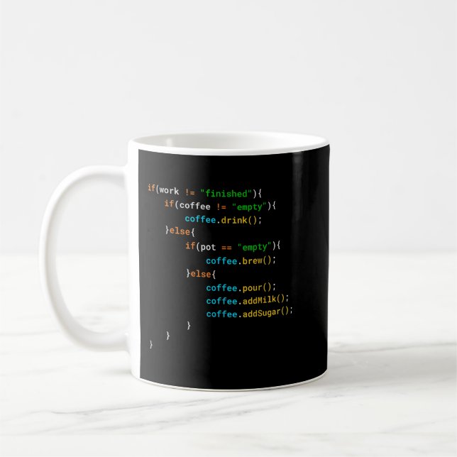 Taza De Café Gracioso Regalo De Codificación De Café Del Progra (Izquierda)