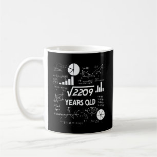 Taza De Café Gracioso regalo de cumpleaños 47 Hombres Raíz cuad