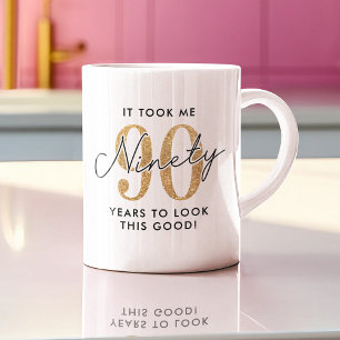 Taza De Café Gracioso regalo de cumpleaños número 90