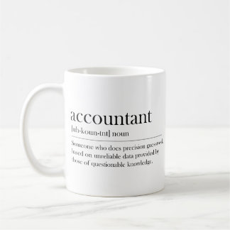 Taza De Café Gracioso Regalo De Definición Contable Para Contad