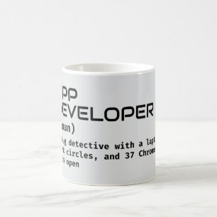 Taza De Café Gracioso regalo de definición de desarrollador de