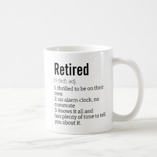 Taza De Café Gracioso regalo de definición retirada para la mor